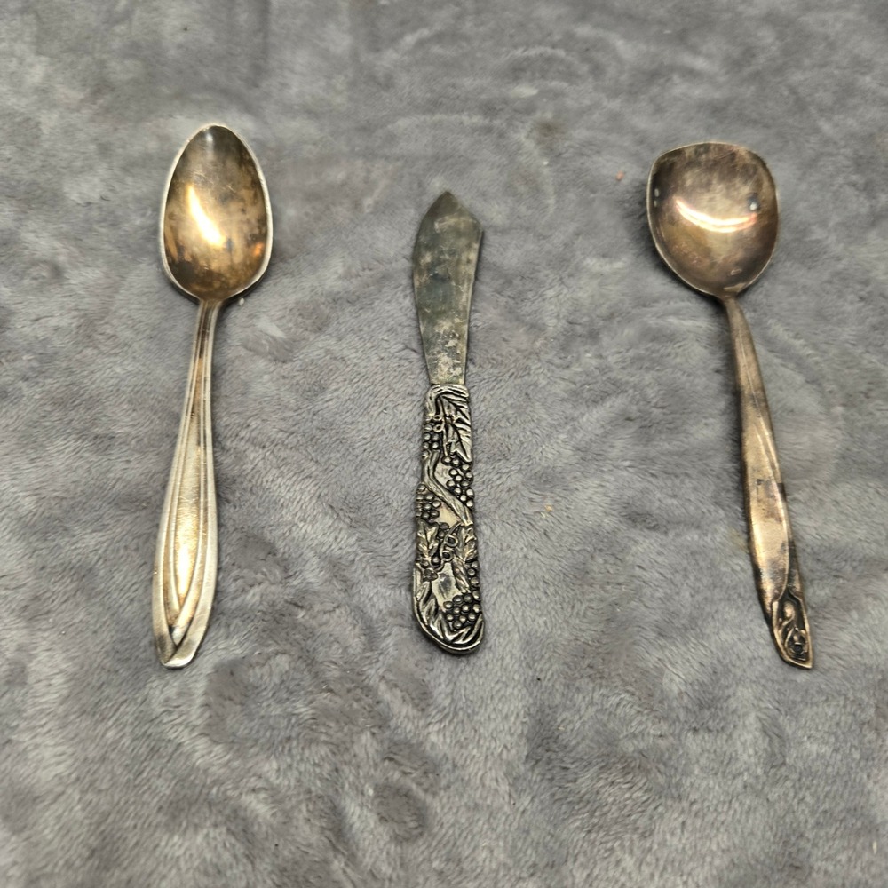 Vintage 1847 Rogers Bros & International Deepsilver Spoon Spreader Set‎ 3pc